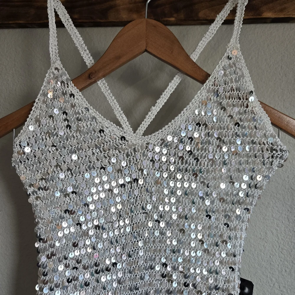 Retrofete Elliana Sequin Crochet Dress - Picture 7 of 12